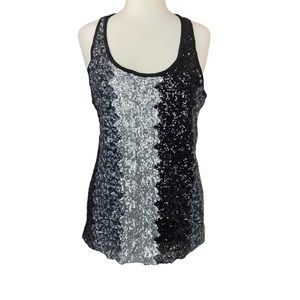 EPIQUE MOI Sleeveless Sequinned Top Size Medium